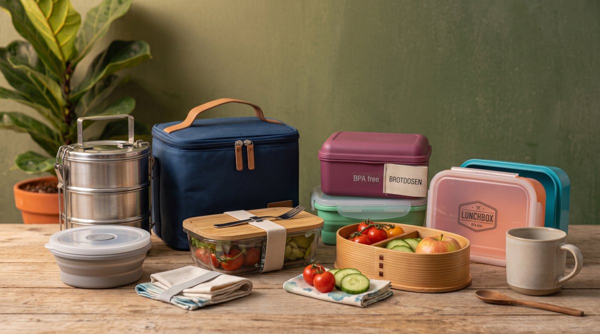 Lunchboxen und Brotdosen für unterwegs: Welche Materialien sinnvoll sind 